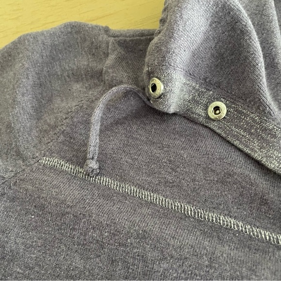 Chico’s Zenergy Snap Mock Sweater Plum Frost Heather Size 1 (M) Cotton Cashmere - Picture 5 of 11